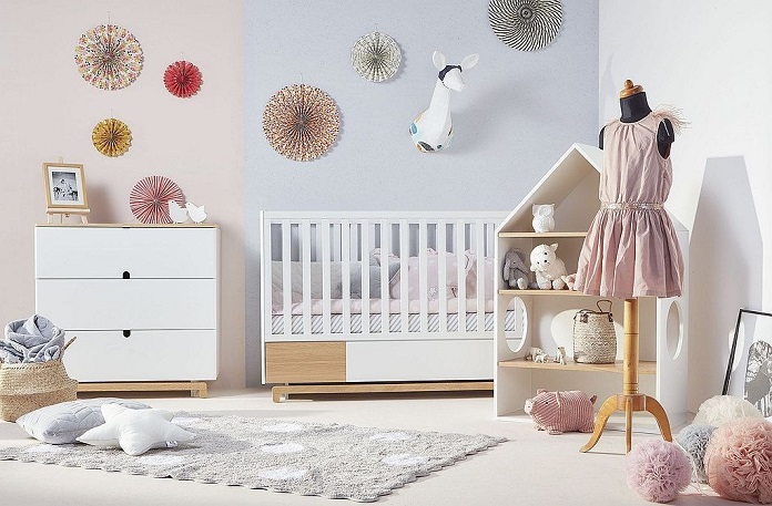 Modern and minimalistic Scandinavian nursery