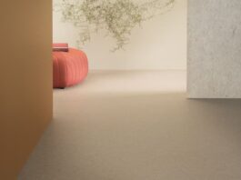 flooring for hospital with decorative chair