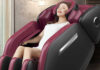 woman sitting on a massage chair